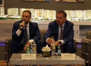Farhad Azizi, CEO, Azizi Developments (left) and Claude Sakr, Regional Sales Director