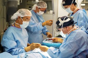 Training in operating room of MD 10