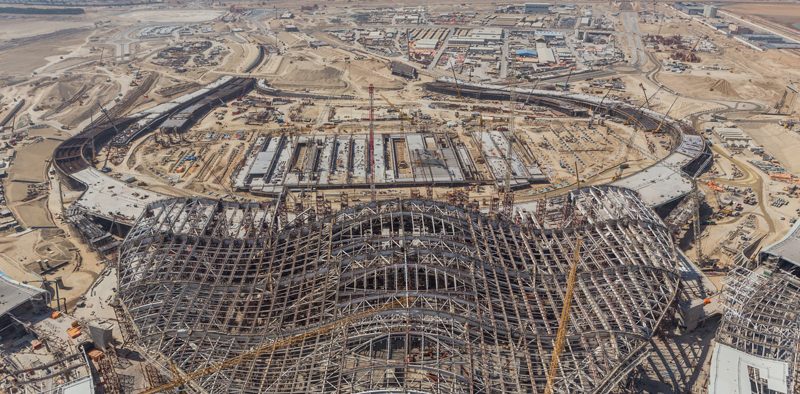 De-propping of Abu Dhabi's Midfield Terminal Building complete ...