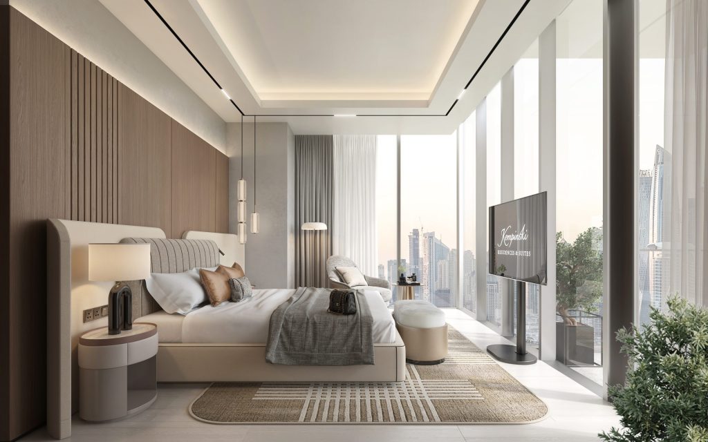 Render Kempinski Marina Residences Dubai 2 Bed Simplex Master Bedroom 1 scaled