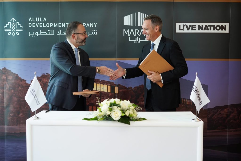 AlUla Development Company has entered into a partnership agreement with Live Nation Arabia