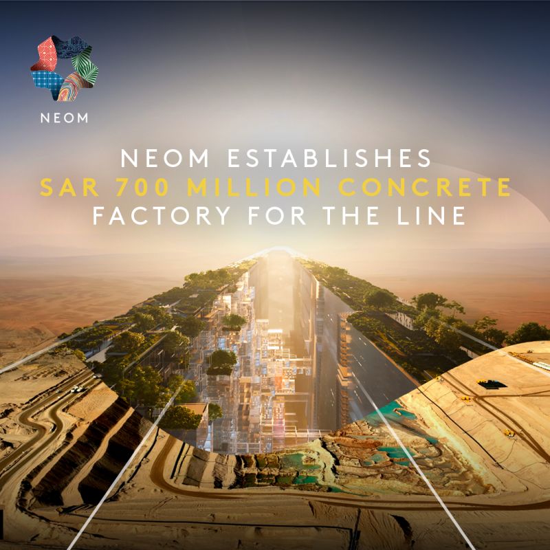 NEOM Sets Up A SAR 700 Million Concrete Factory To Support THE LINE Project