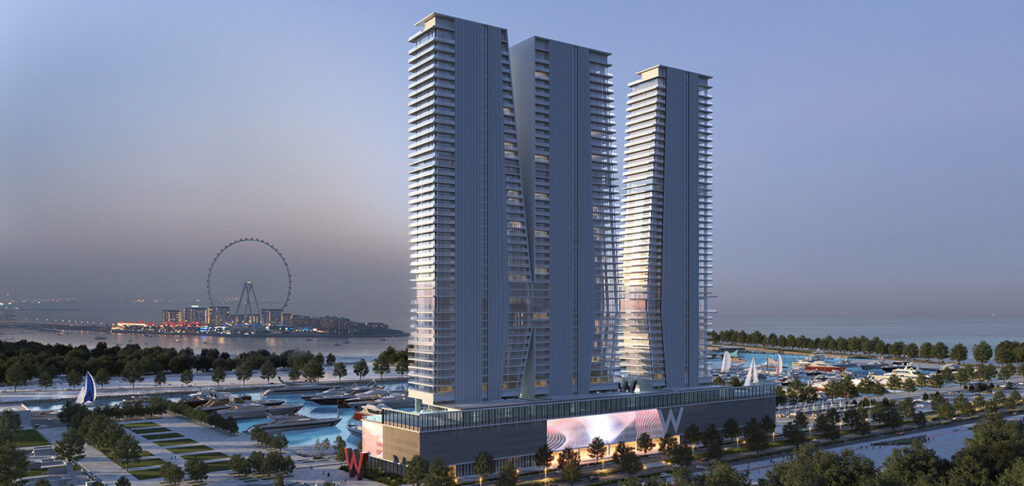 Arada, in partnership with Marriott International, has introduced W Residences at Dubai Harbour, a luxury three-tower seafront development