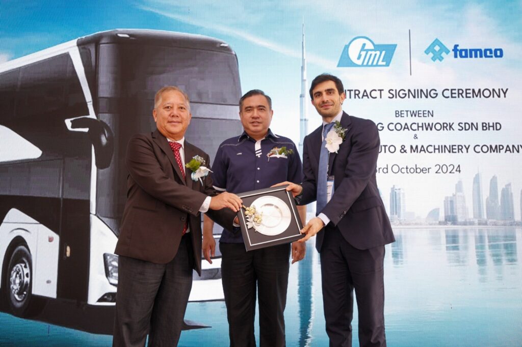 FAMCO And Malaysia's GML Sign Contract For 76 Double-Decker Buses In Dubai